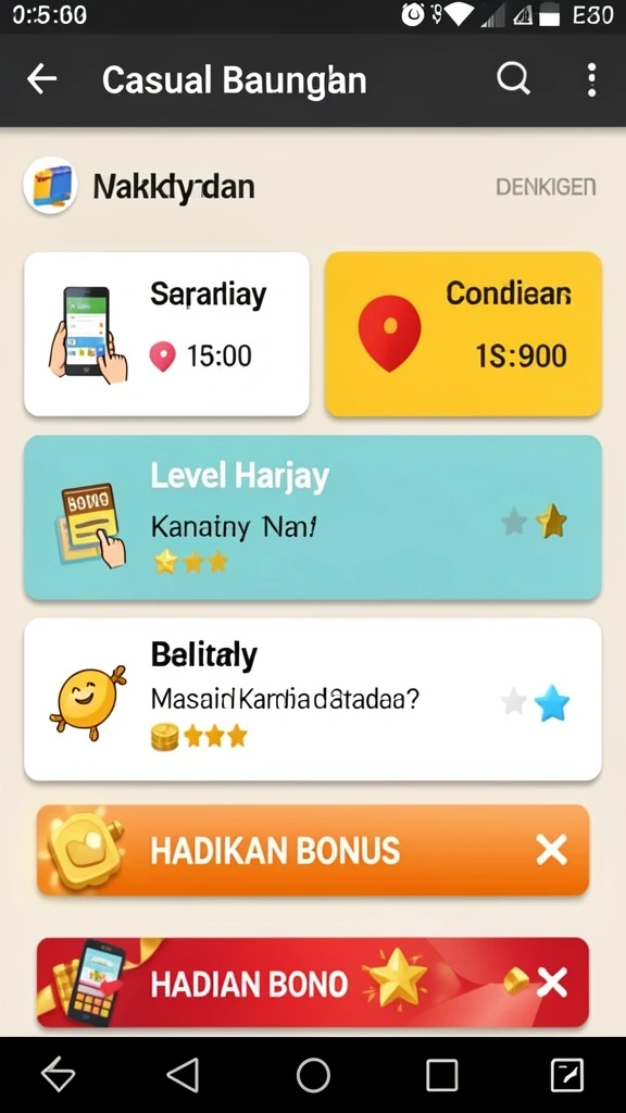 Tampilan awal yang memukau dengan karakter yang menonjol.