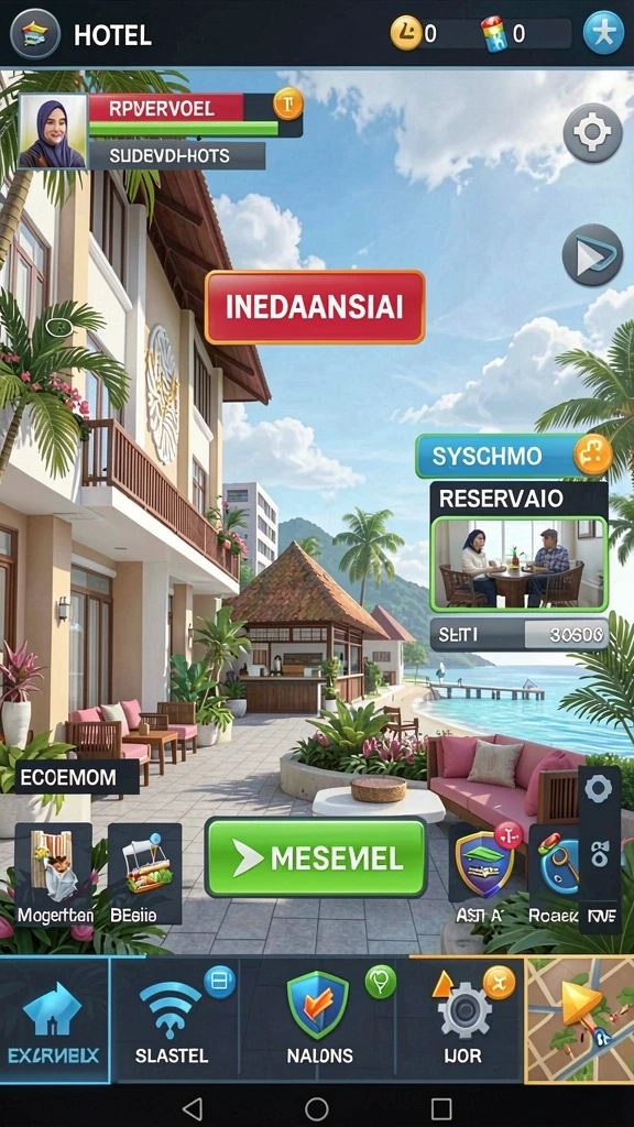 Tampilan layar utama game API77 yang menarik.