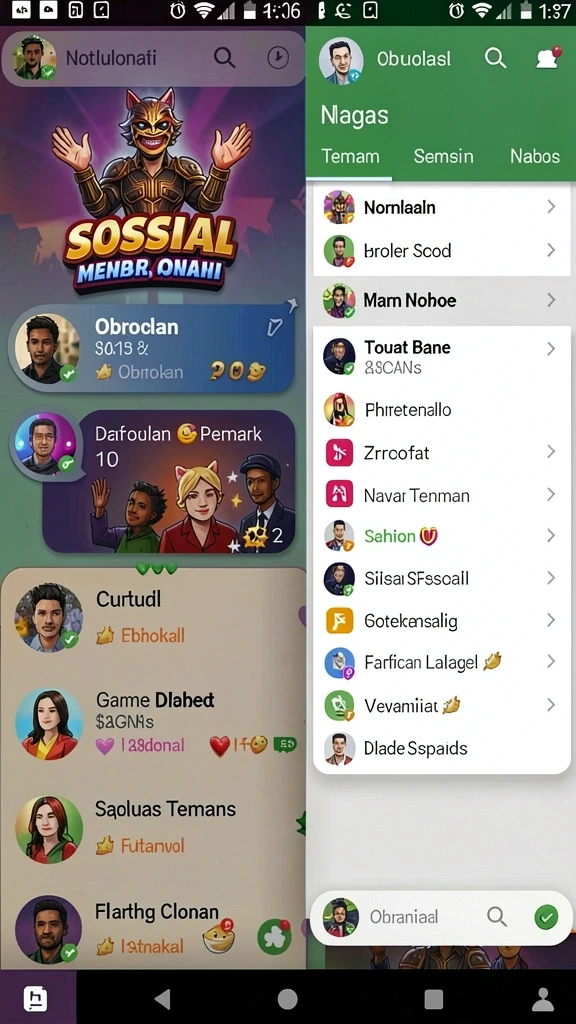 Screenshot menunjukkan aksi seru dalam permainan.