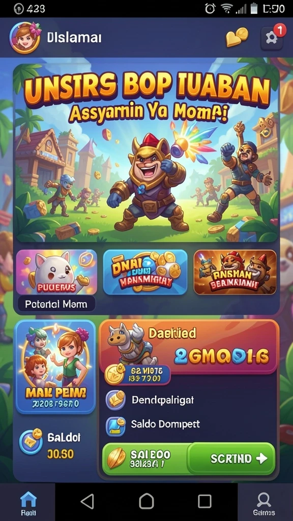 Screenshot menampilkan antarmuka permainan yang menarik.