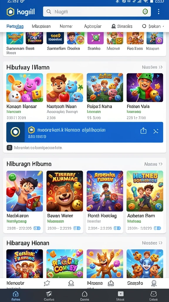 Fitur permainan yang beragam dan seru.