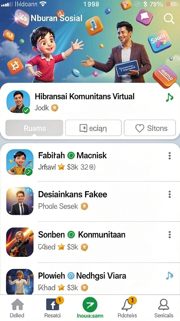 Tampilan awal permainan yang intuitif dan menarik.