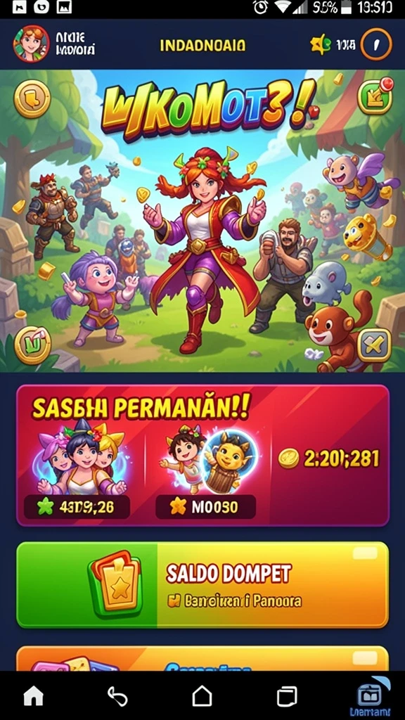 Tampilan menu utama GGR777 yang menarik.
