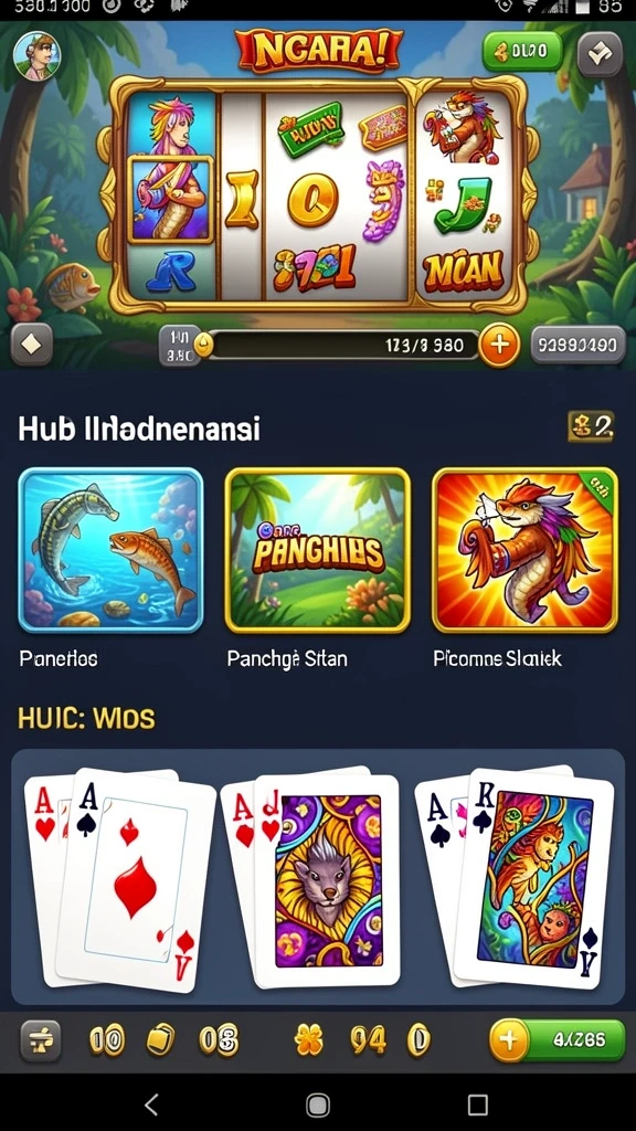 Tampilan layar awal yang menarik dan penuh warna.