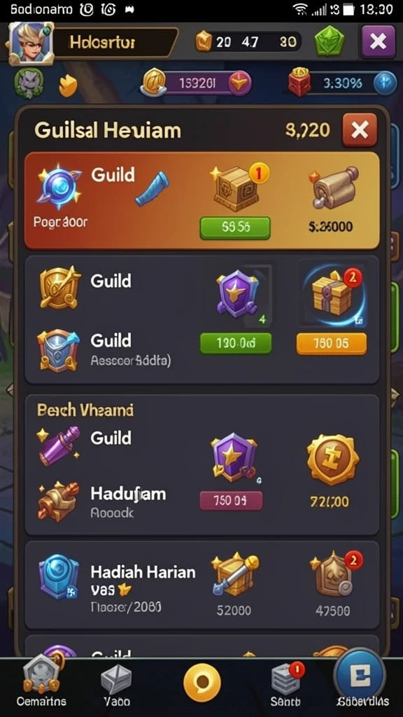 Screenshot menampilkan variasi tema permainan slot yang tersedia.