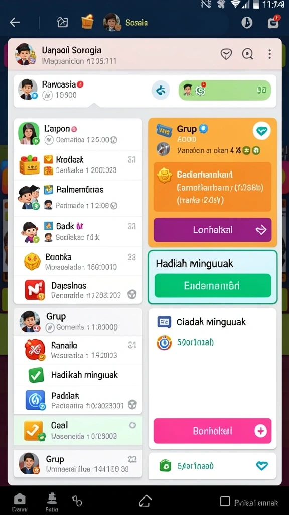 Ilustrasi pemandangan indah dalam game.