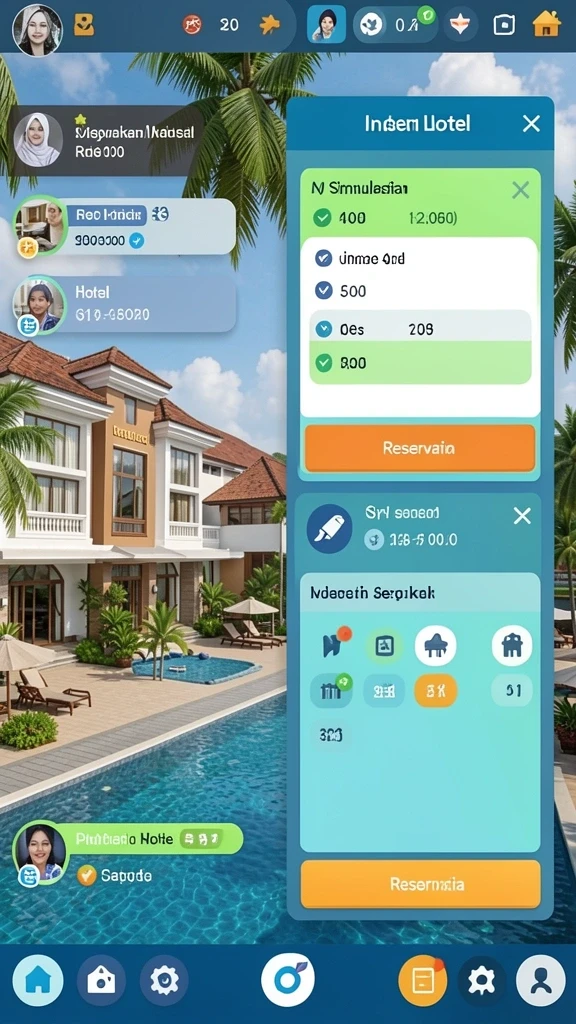 Fitur chat dalam game untuk berinteraksi dengan pemain lain.