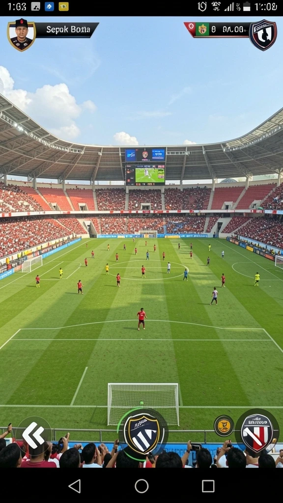 Momen seru saat memenangkan pertandingan.