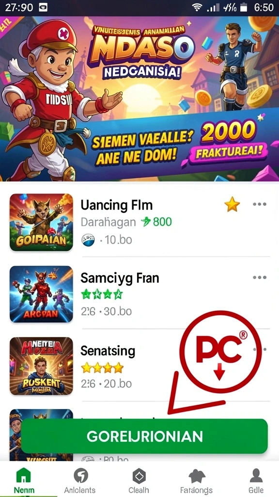 Tampilan awal yang menarik dan memikat.